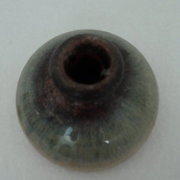 Handmade Art Pottery Oil Diffuser Summer Beach Glazed Colors Signed - Picture 4 of 11